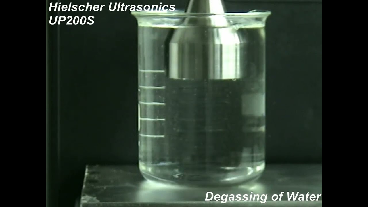 Ultrasonic Degassing and Defoaming of Water - 200 Watts Sonicator