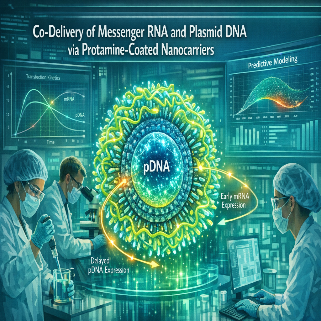 Co-delivery of mRNA & P-DNA