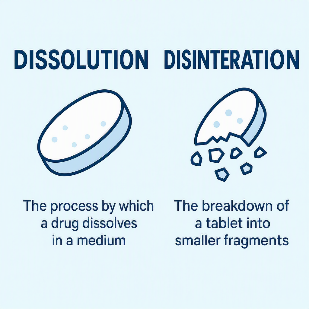 Dissolution vs Disintegration