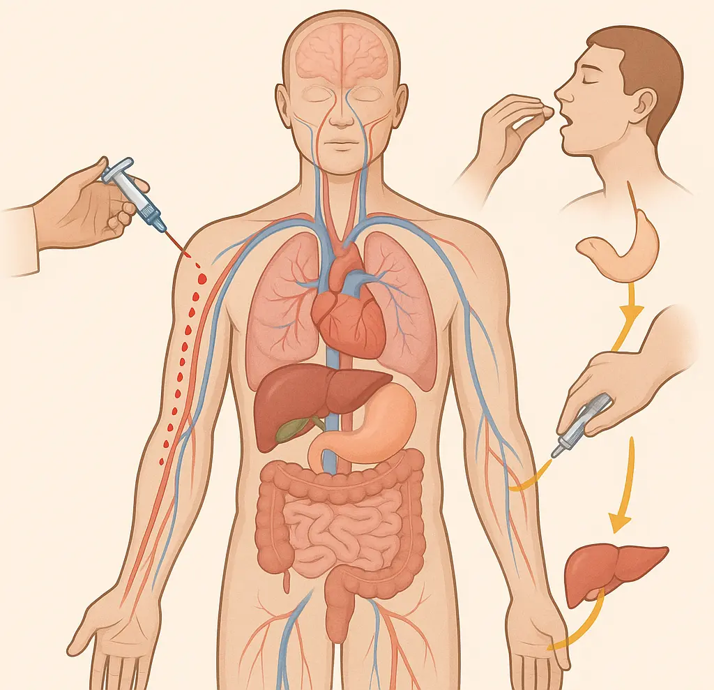 IV bolus VS extravascular IV bolus VS extravascular