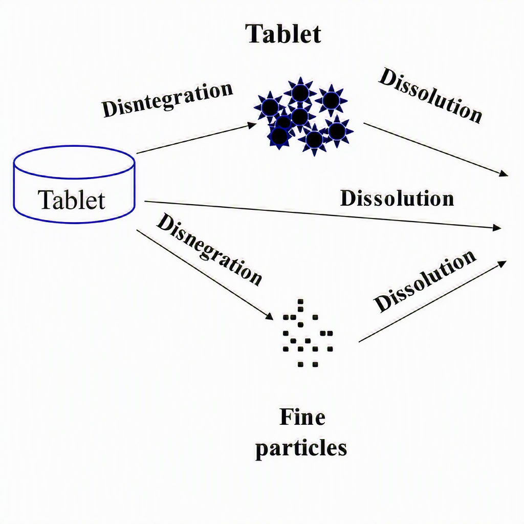diagram of drug dissolution process sequence