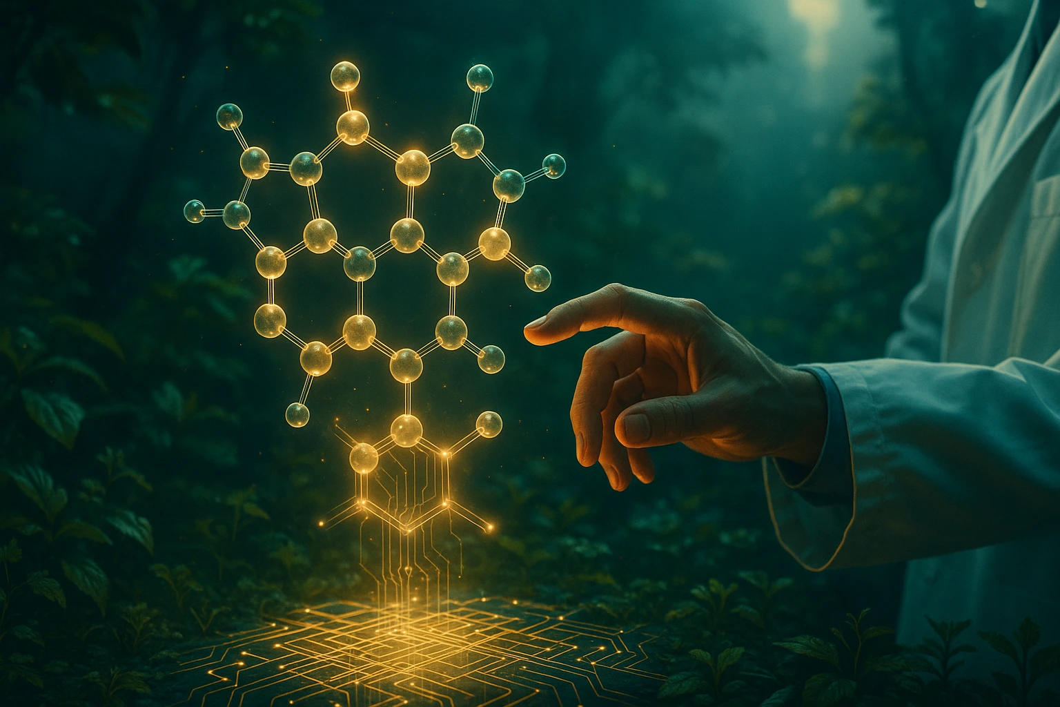 Holographic lattice of a drug molecule itself