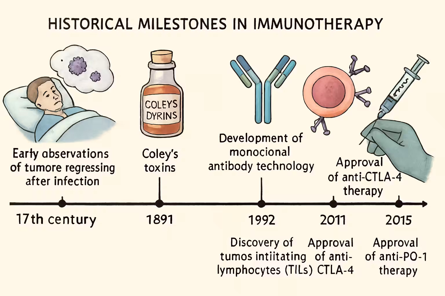 Historical milestones in Immunotherapy