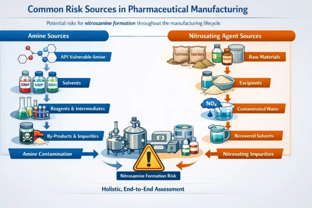 Common risk sources in pharmaceutical manufacturing