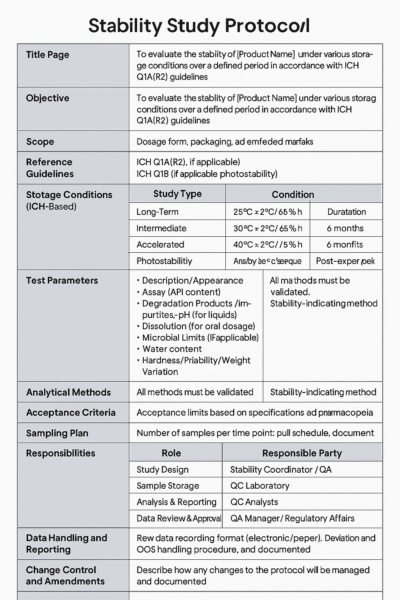 Stability study protocol
