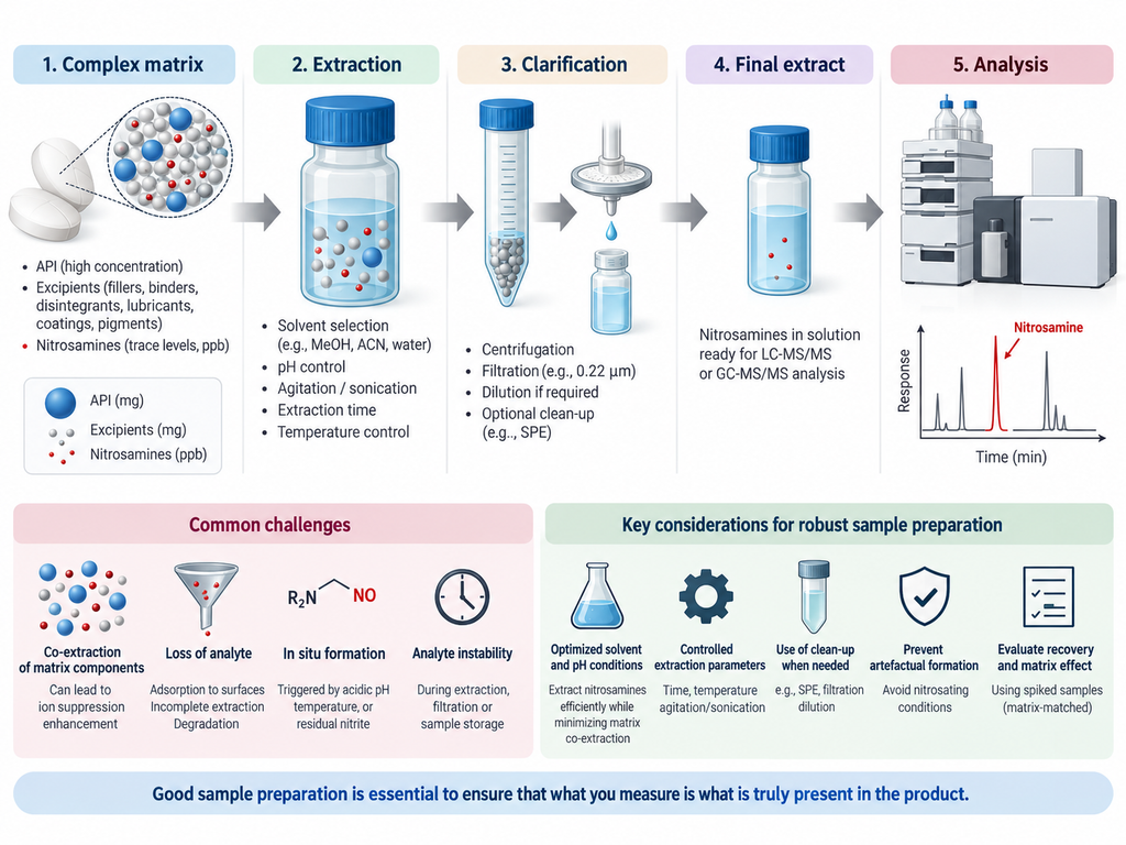 Sample preparation for Nitrosamines analysis